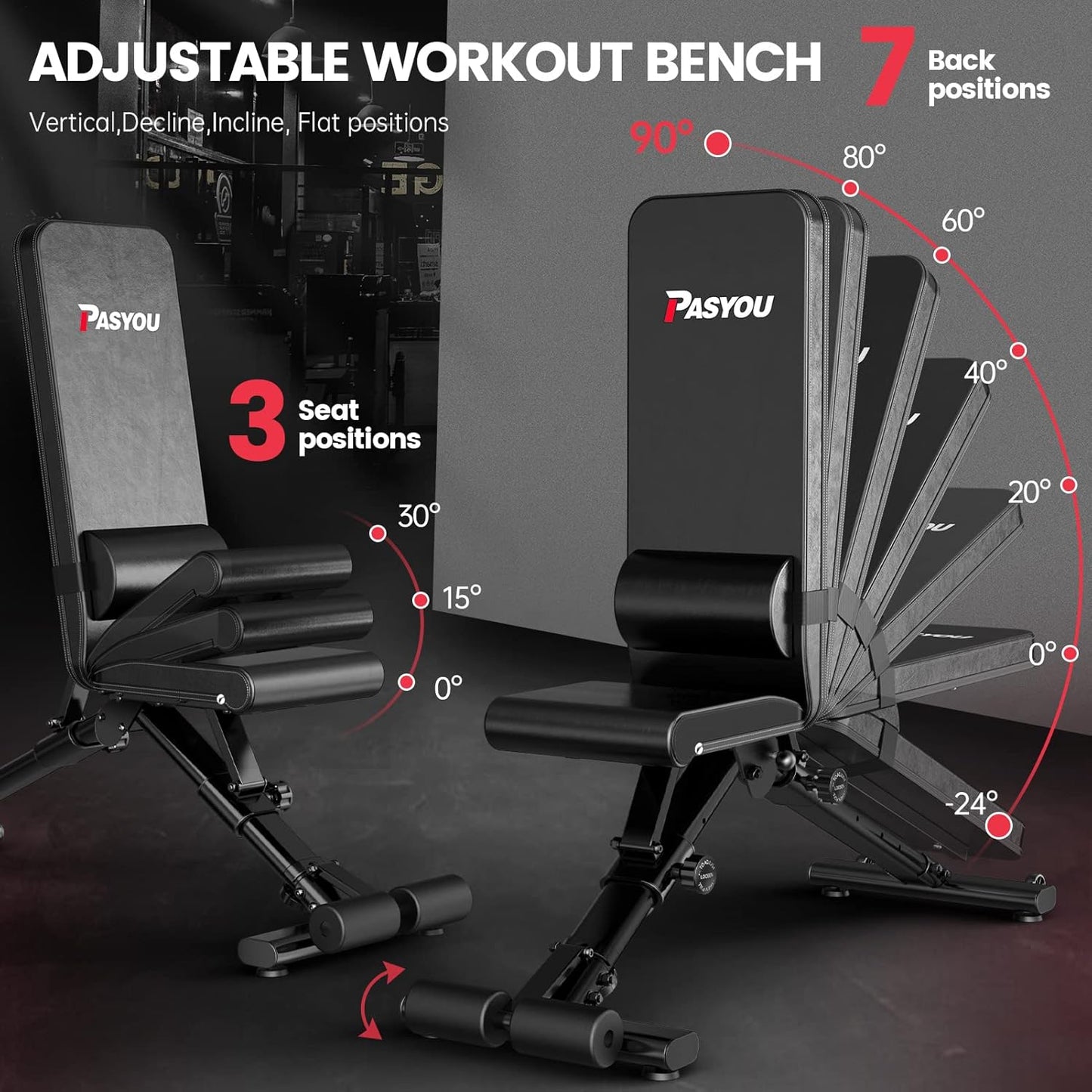 PASYOU PA500 Adjustable Weight Bench