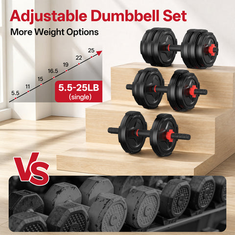 PASYOU PD25 Adjustable Dumbbells Set for Home Gym
