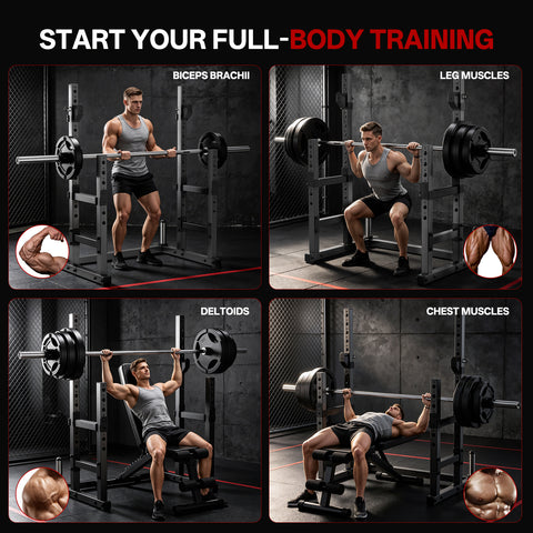 PASYOU SR30 Heavy-Duty Squat Rack for Home Gym
