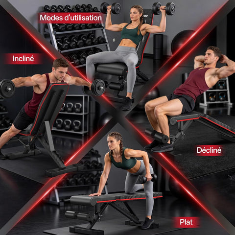 PASYOU PA350 Adjustable Workout Bench – Folds, Holds 660 lbs