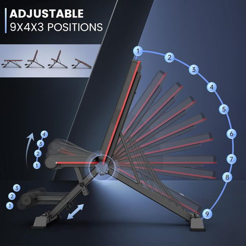PASYOU PA400 Adjustable Weight Bench