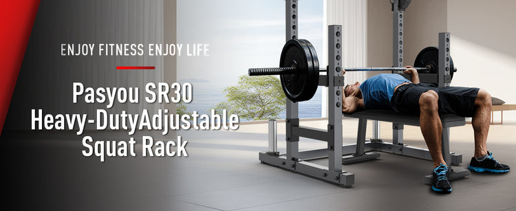 Banc de Musculation avec Support de Squat Réglable
