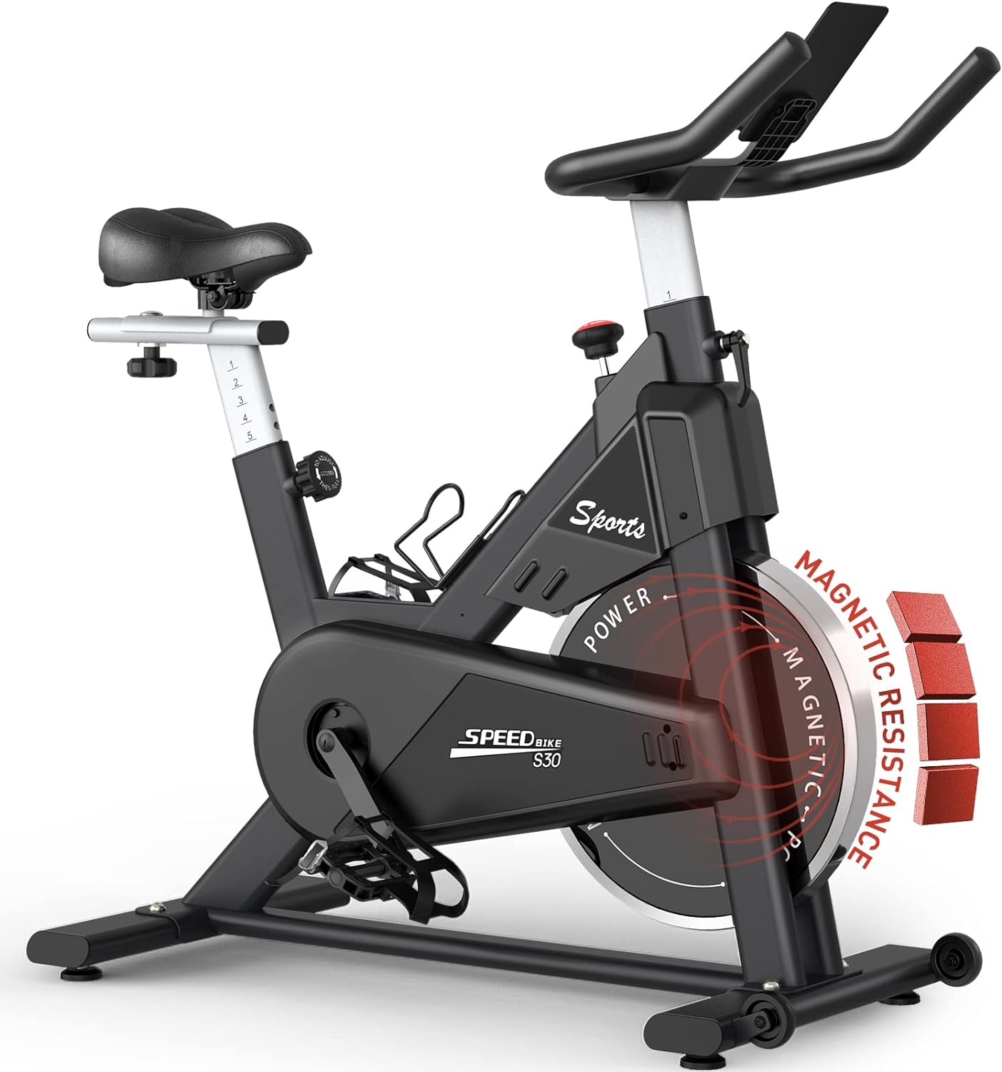 PASYOU S70 Exercise Bike Stationary Bike Indoor Cycling Bike Ultra-Silent Stationary Bikes for Home Magnetic Exercise Bikes for Home Indoor Bike with LCD Monitor iPad Holder Cycle Bikes for Exercise