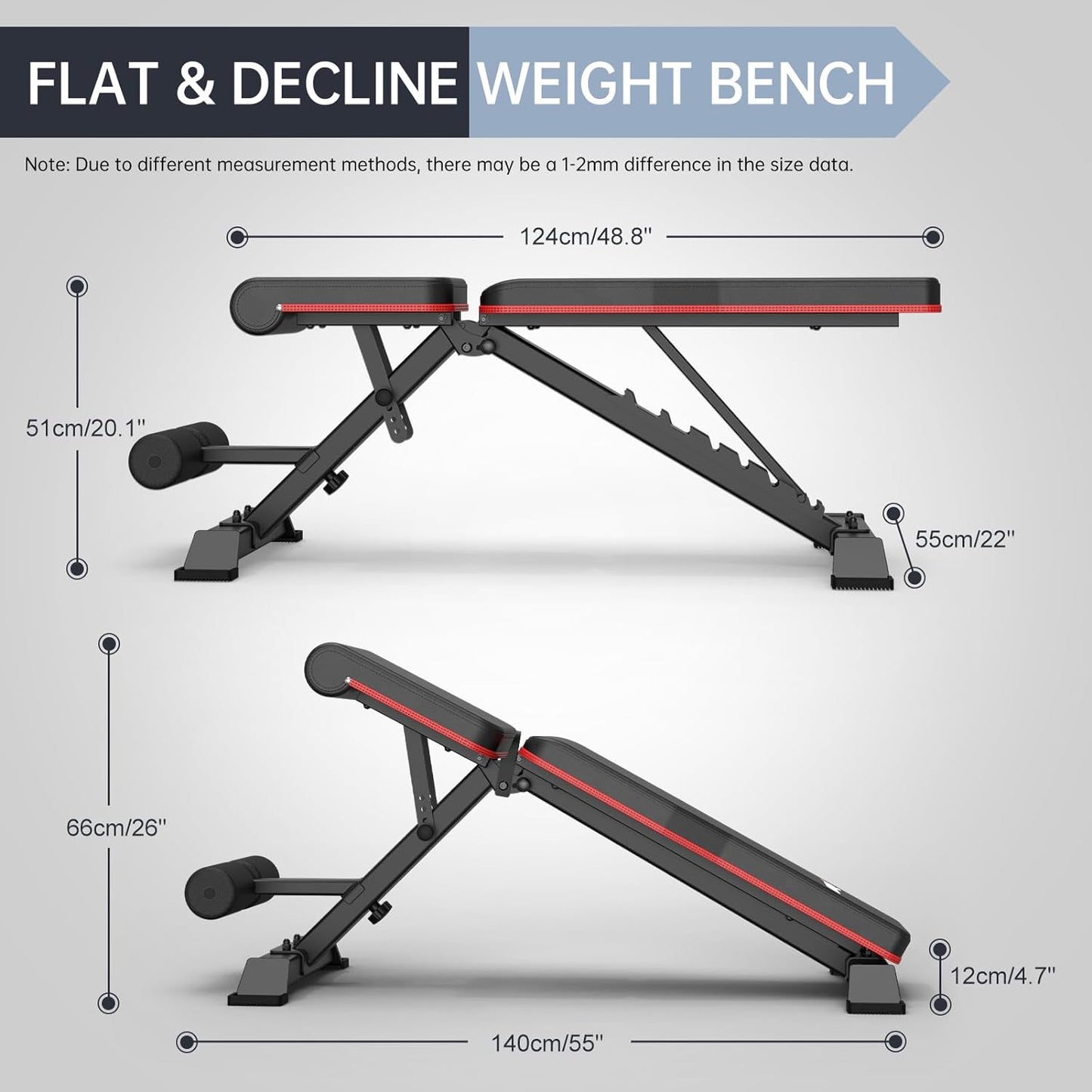 PASYOU PA300 Adjustable Weight Bench Full Body Workout Multi-Purpose Foldable Incline Decline Exercise Workout Bench for Home Gym