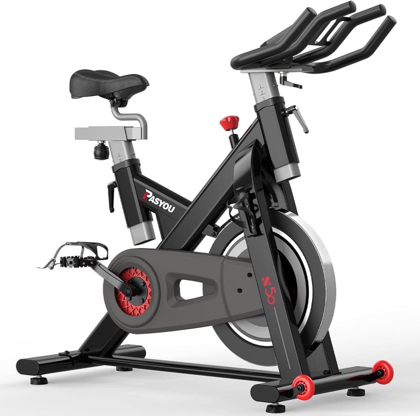 PASYOU S70 Exercise Bike Stationary Bike Indoor Cycling Bike Ultra-Silent Stationary Bikes for Home Magnetic Exercise Bikes for Home Indoor Bike with LCD Monitor iPad Holder Cycle Bikes for Exercise