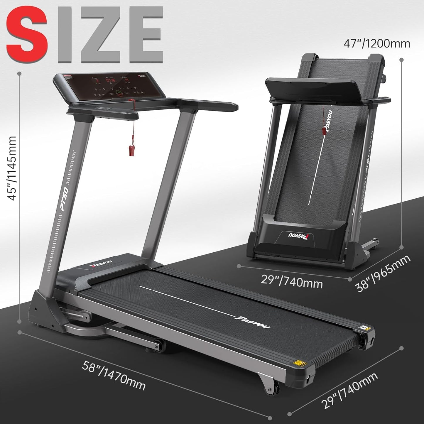 PASYOU PT50 Fodable Treadmill